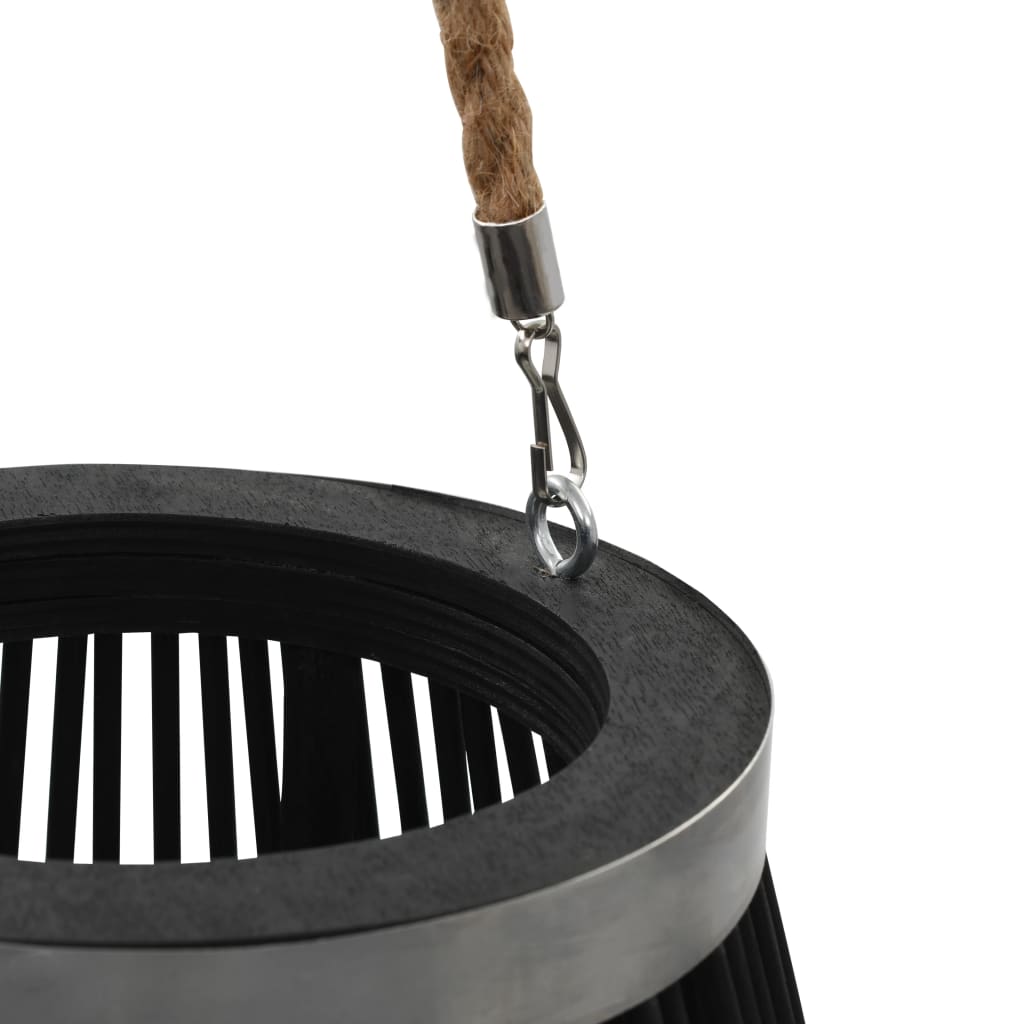 Supporto per Lanterna a Sospensione in BambÃ¹ 60 cm Nero