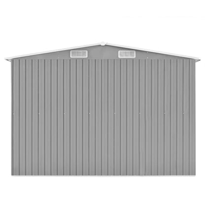 Casetta da Giardino 257x298x178 cm in Metallo Grigio