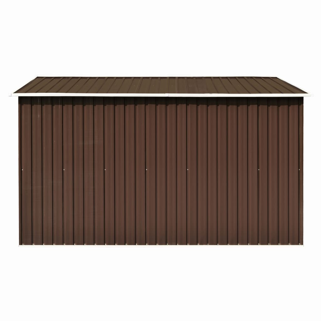 Casetta da Giardino 257x298x178 cm in Metallo Marrone