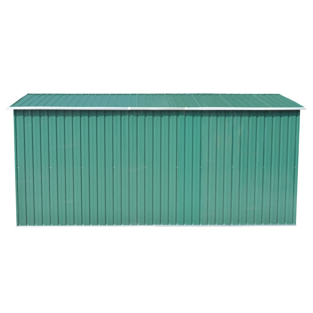 Casetta da Giardino 257x392x181 cm in Metallo Verde