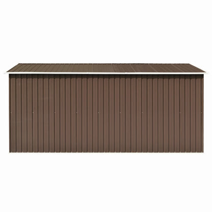Casetta da Giardino 257x392x181 cm in Metallo Marrone