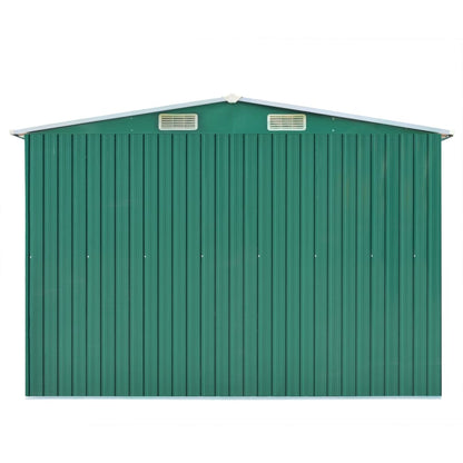 Casetta da Giardino 257x489x181 cm in Metallo Verde