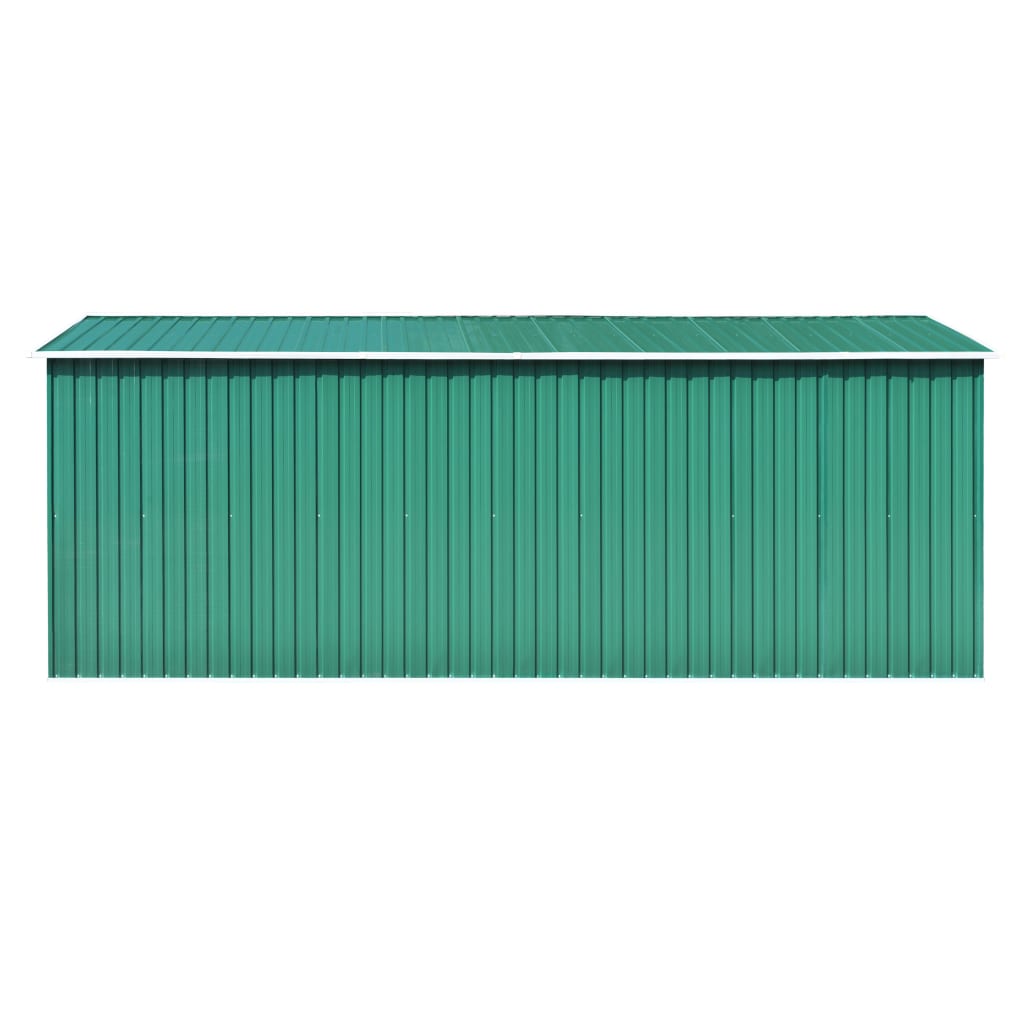 Casetta da Giardino 257x489x181 cm in Metallo Verde
