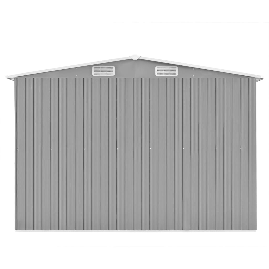 Casetta da Giardino 257x489x181 cm in Metallo Grigio