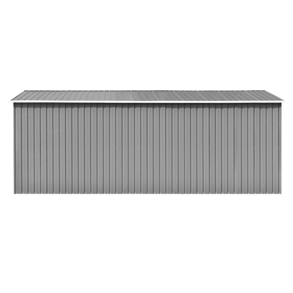 Casetta da Giardino 257x489x181 cm in Metallo Grigio