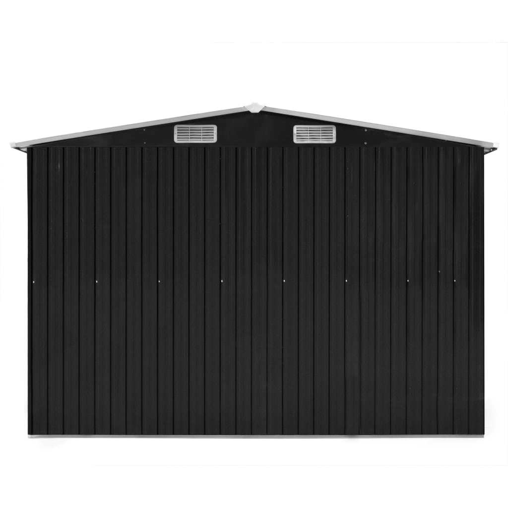 Casetta da Giardino 257x489x181 cm in Metallo Antracite