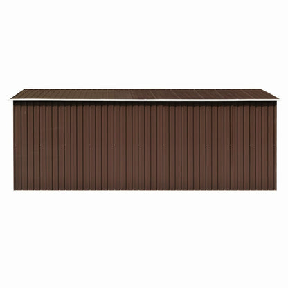 Casetta da Giardino 257x489x181 cm in Metallo Marrone