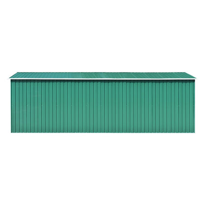 Casetta da Giardino 257x580x181 cm in Metallo Verde