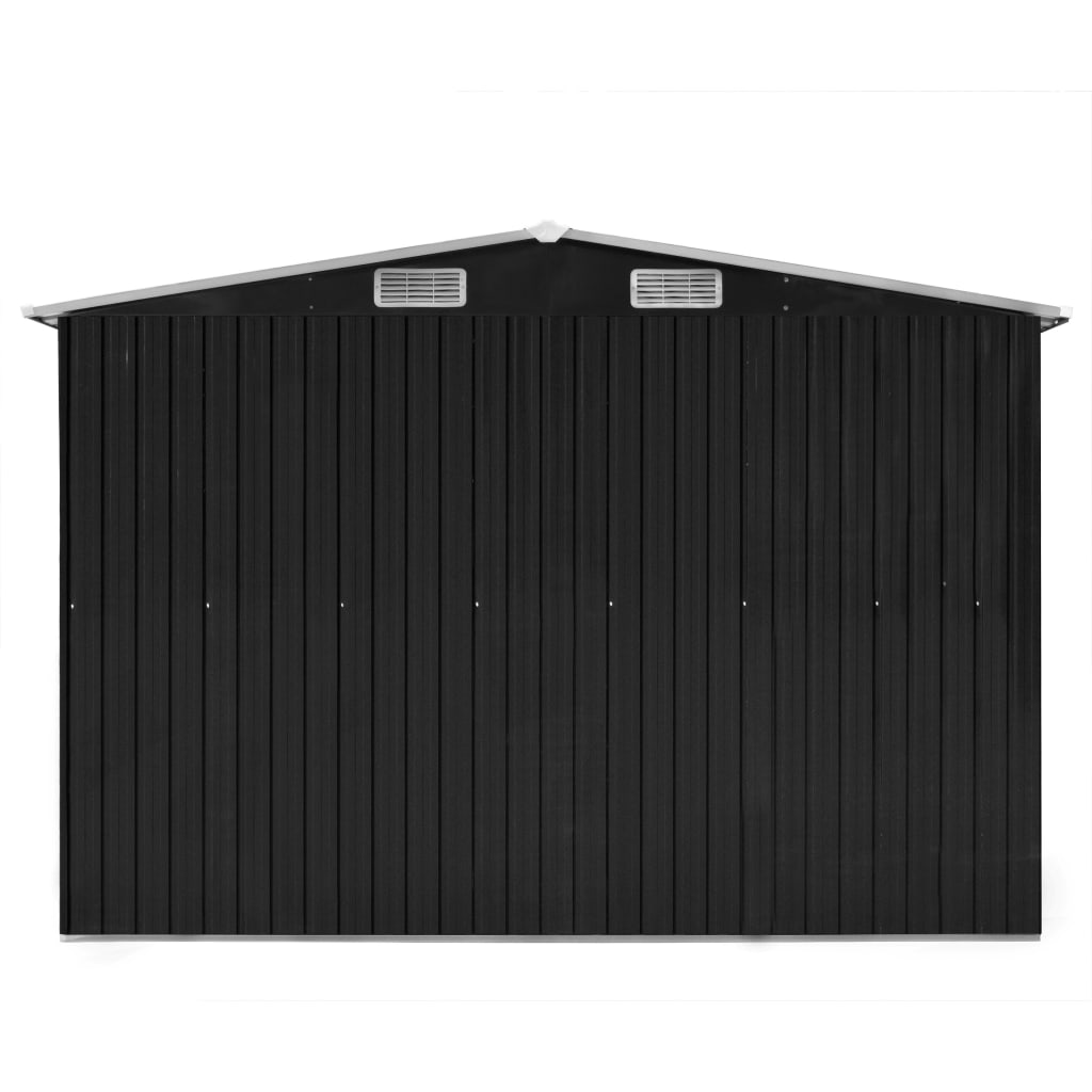 Casetta da Giardino 257x580x181 cm in Metallo Antracite