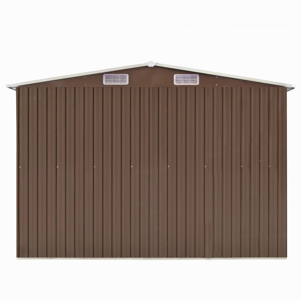 Casetta da Giardino 257x580x181 cm in Metallo Marrone