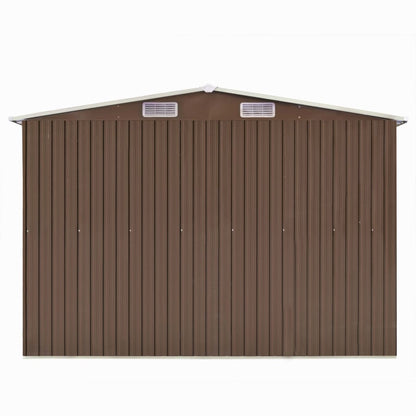 Casetta da Giardino 257x580x181 cm in Metallo Marrone