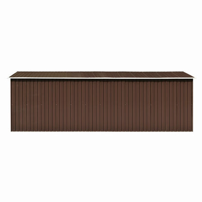 Casetta da Giardino 257x580x181 cm in Metallo Marrone
