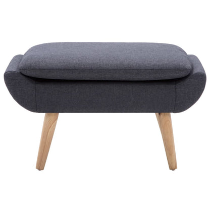 Poggiapiedi in Tessuto 73x43x42 cm Grigio Scuro