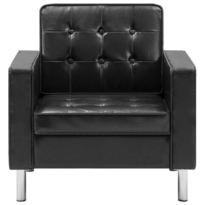 Poltrona Nera 75x70x75 cm Similpelle