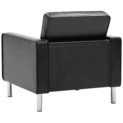 Poltrona Nera 75x70x75 cm Similpelle