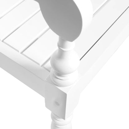 Panchina Batavia 98 cm in Legno Massello di Mogano Bianca