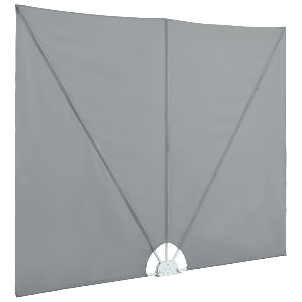 Tenda Laterale per Terrazza Pieghevole Grigio 240x160 cm
