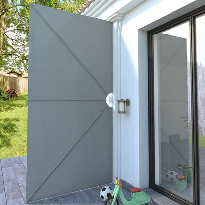 Tenda Laterale per Terrazza Pieghevole Grigio 400x200 cm