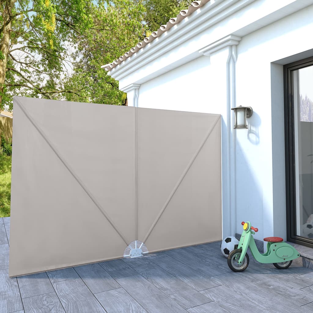 Tenda Laterale per Terrazza Pieghevole Crema 300x200 cm