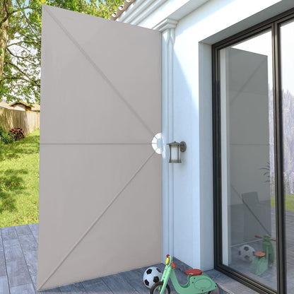 Tenda Laterale per Terrazza Pieghevole Crema 400x200 cm