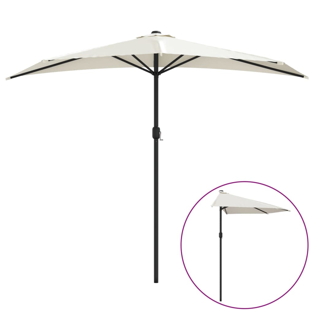 Ombrellone Balcone Palo in Alluminio Sabbia 270x144 cm a MetÃ 