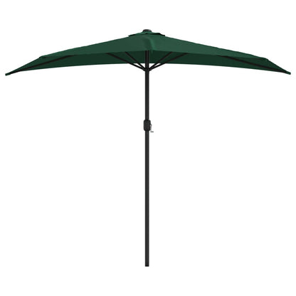 Ombrellone da Balcone Palo in Alluminio Verde 270x144 cm a MetÃ 