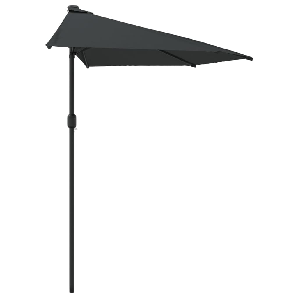 Ombrellone Balcone Palo Alluminio Antracite 270x144 cm a MetÃ 