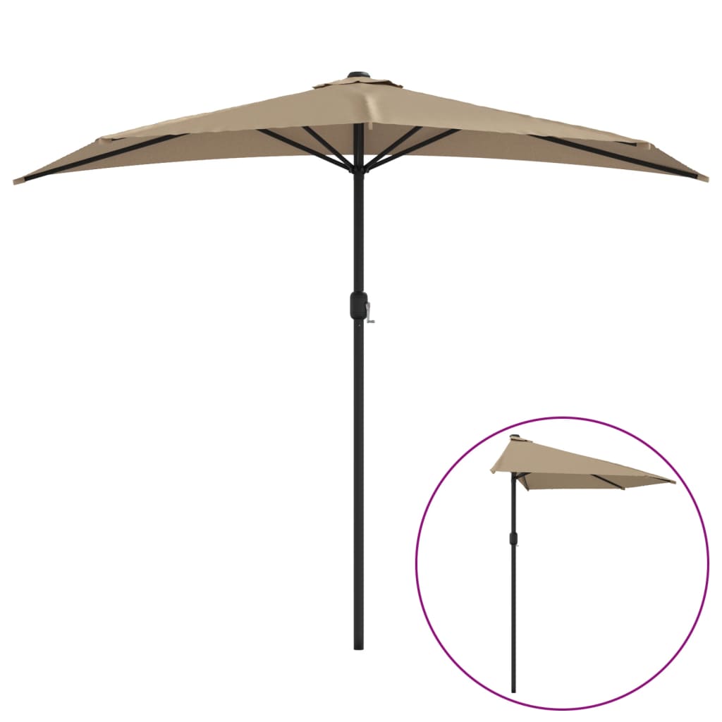 Ombrellone da Balcone Palo in Alluminio Talpa 270x144 cm a MetÃ 