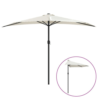 Ombrellone da Balcone Palo in Alluminio Sabbia 300x155cm a MetÃ 