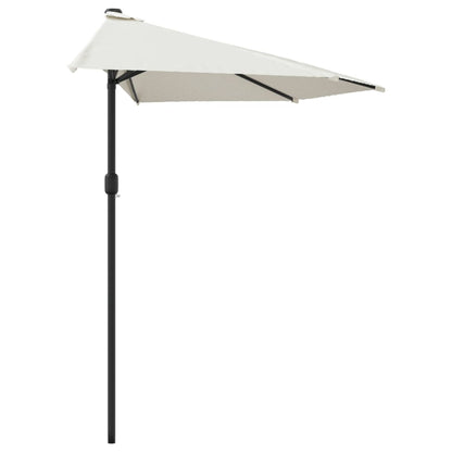 Ombrellone da Balcone Palo in Alluminio Sabbia 300x155cm a MetÃ 