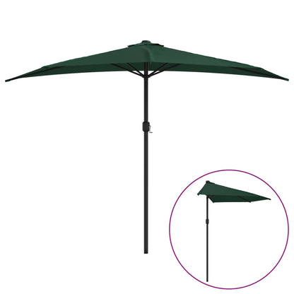 Ombrellone da Balcone Palo in Alluminio Verde 300x155 cm a MetÃ 