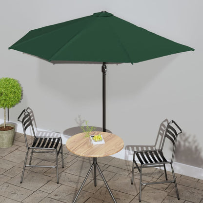 Ombrellone da Balcone Palo in Alluminio Verde 300x155 cm a MetÃ 