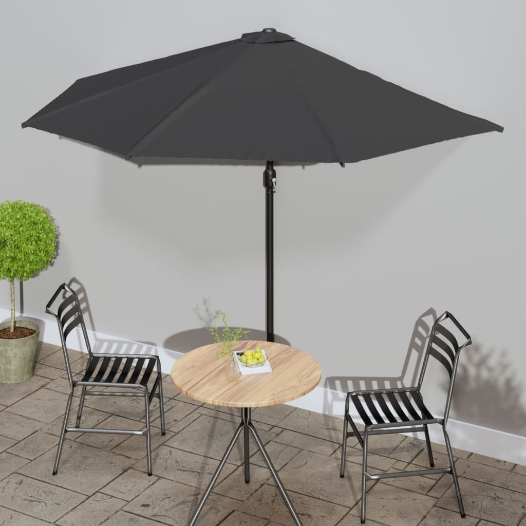 Ombrellone Balcone Palo Alluminio Antracite 300x155 cm a MetÃ 