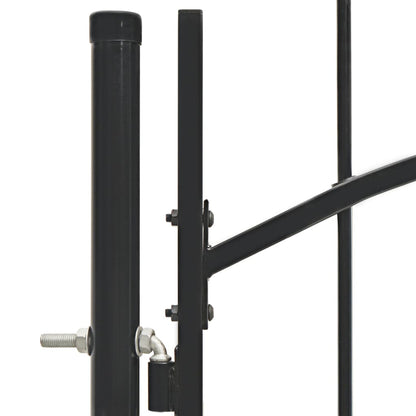 Cancello da Giardino in Acciaio 1x1,5 m Nero