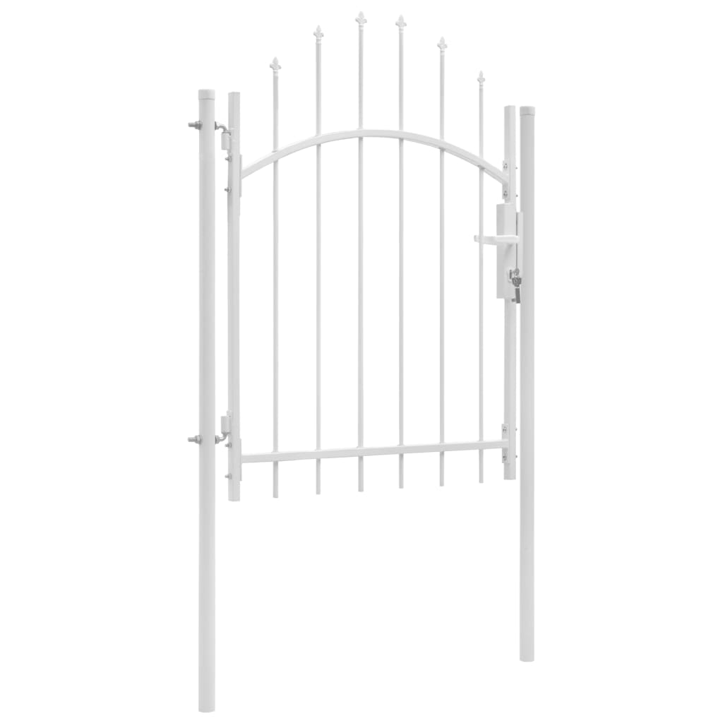 Cancello da Giardino in Acciaio 1x2 m Bianco
