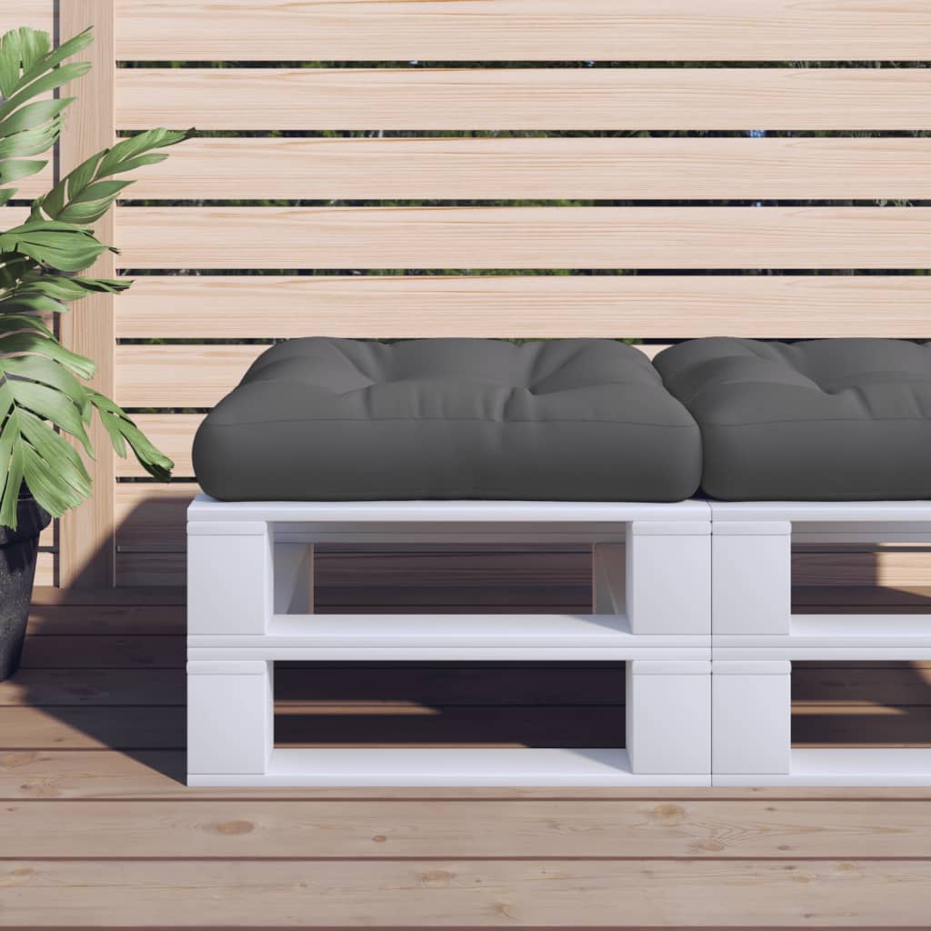 Cuscino per Pallet Grigio 58x58x10 cm in Tessuto