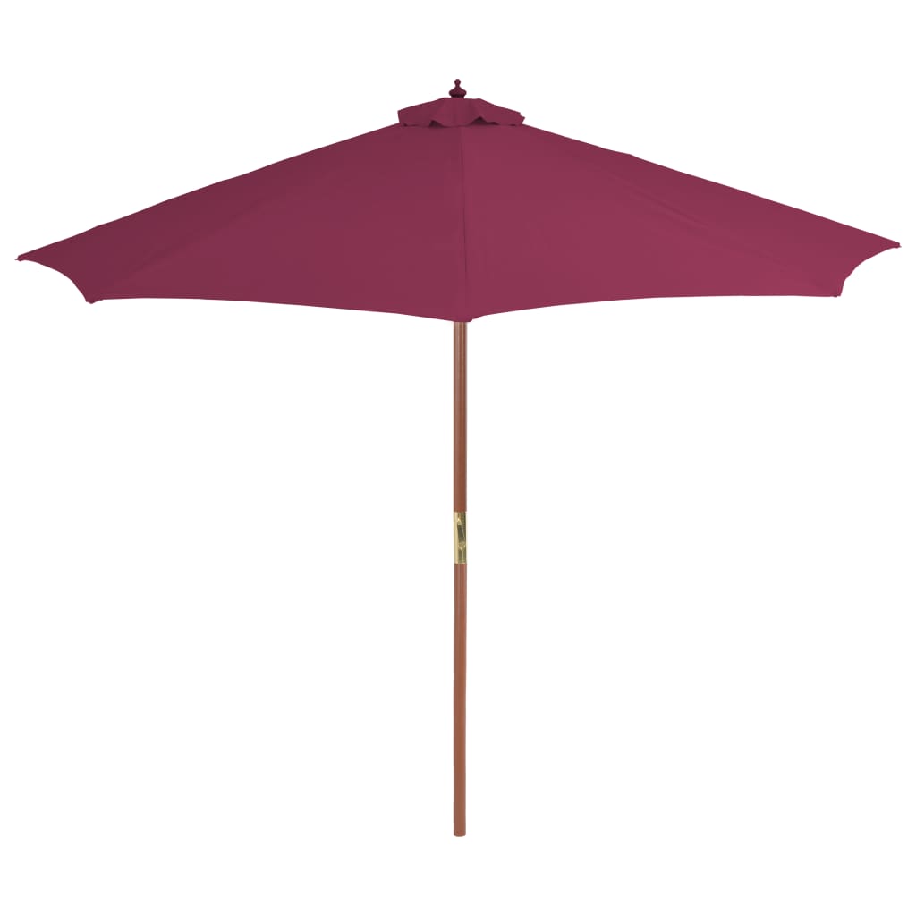 Ombrellone da Esterni con Palo in Legno 300 cm Rosso BordÃƒÂ²