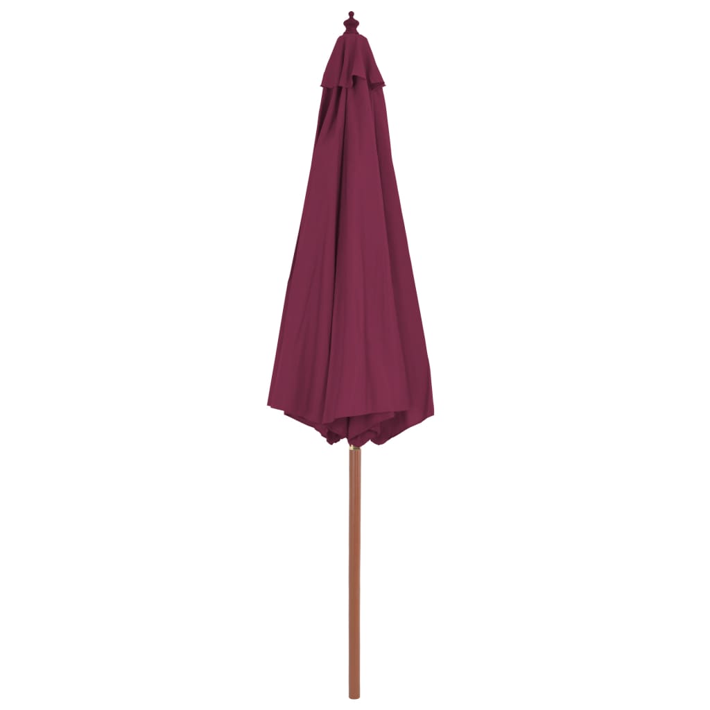 Ombrellone da Esterni con Palo in Legno 300 cm Rosso BordÃƒÂ²