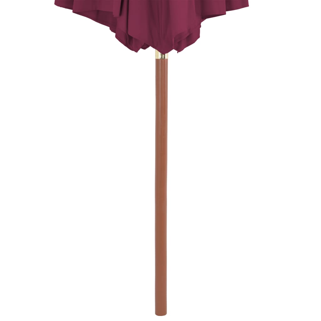 Ombrellone da Esterni con Palo in Legno 300 cm Rosso BordÃƒÂ²