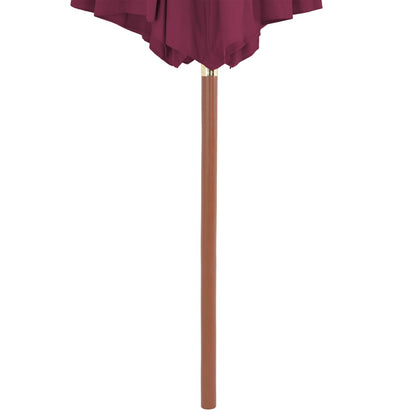 Ombrellone da Esterni con Palo in Legno 300 cm Rosso BordÃƒÂ²