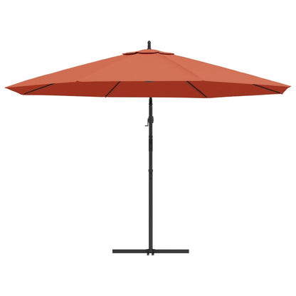 Ombrellone a Sbalzo Palo in Alluminio 350 cm Terracotta