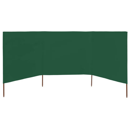 Paravento a 3 Pannelli in Tessuto 400x120cm Verde
