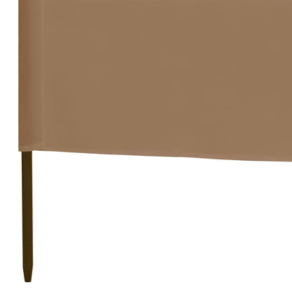 Paravento a 3 Pannelli in Tessuto 400x120cm Grigio Talpa