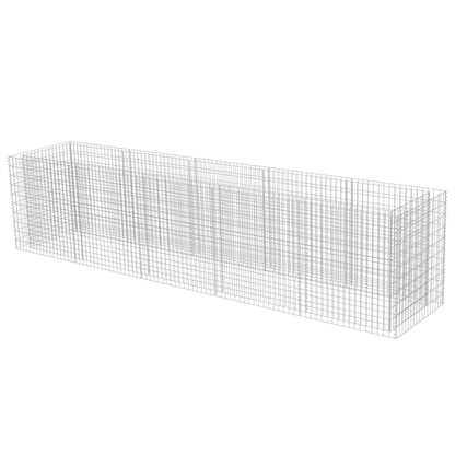 Gabbione Letto Rialzato in Acciaio Zincato 450x90x100 cm