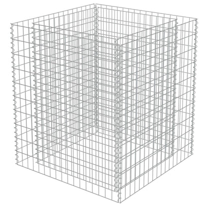Gabbione Letto Rialzato in Acciaio Zincato 90x90x100 cm