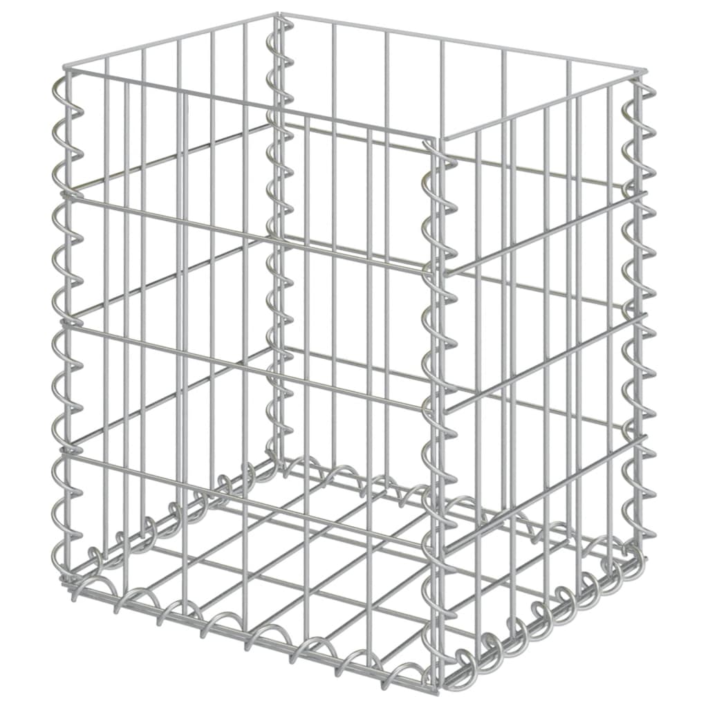 Gabbioni 2 pz in Acciaio Zincato 30x30x40 cm