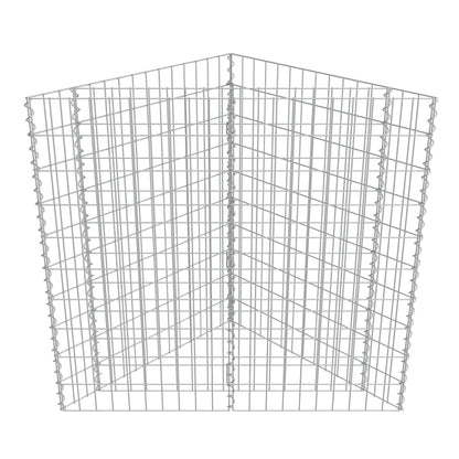 Gabbione Letto Rialzato in Acciaio Zincato 75x75x100 cm