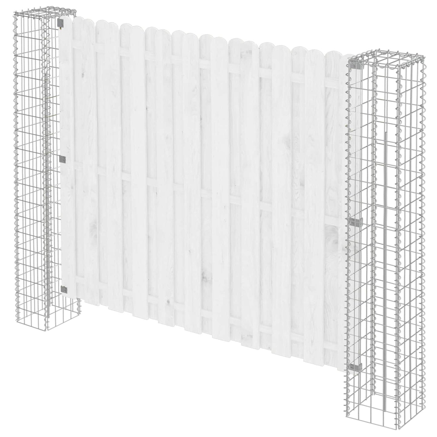 Palo della recinzione 2 pcs Argento 20 x 20 x 190 cm Metallo