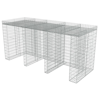 Gabbione per Bidoni in Acciaio Zincato 270x100x130 cm