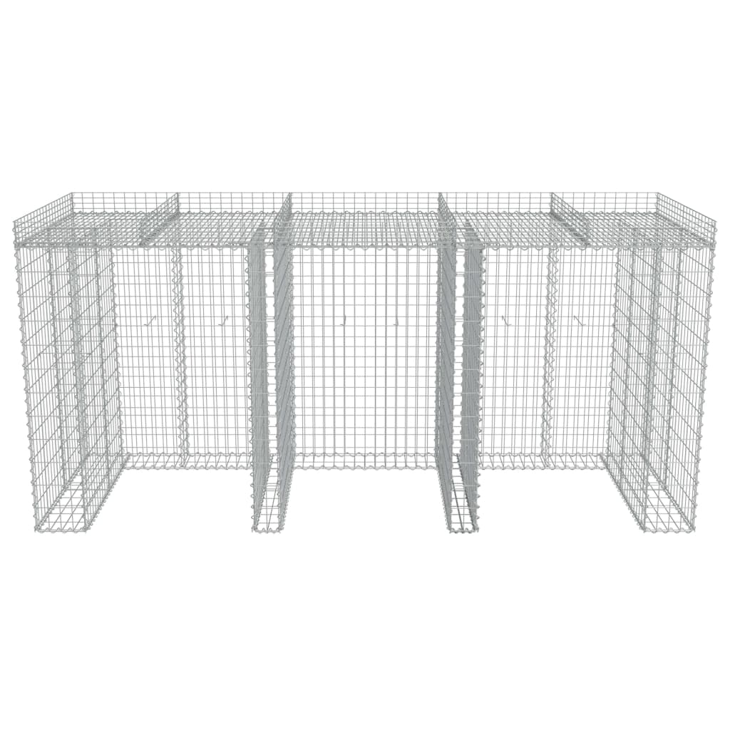 Gabbione per Bidoni in Acciaio Zincato 270x100x130 cm